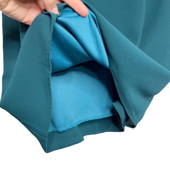 Dainty Hooligan Teal Scoop Neck Appliqué Sleeve Shift Dress - Picture 7 of 9